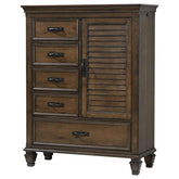 Coaster Franco 5-drawer Door Chest Burnished Oak Model 200978
